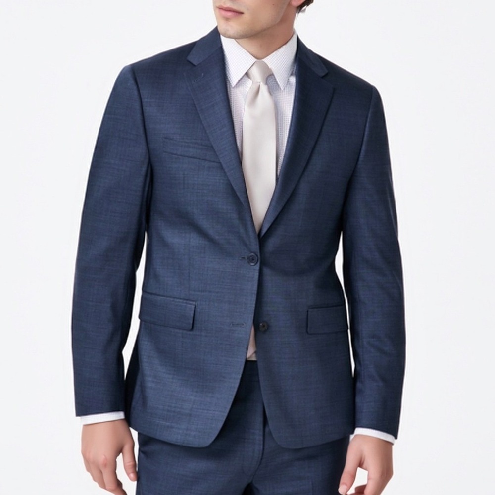 Calvin Klein Men Sport Coat 38R Blue Skinny Fit Suit Jacket Business Casual NWT